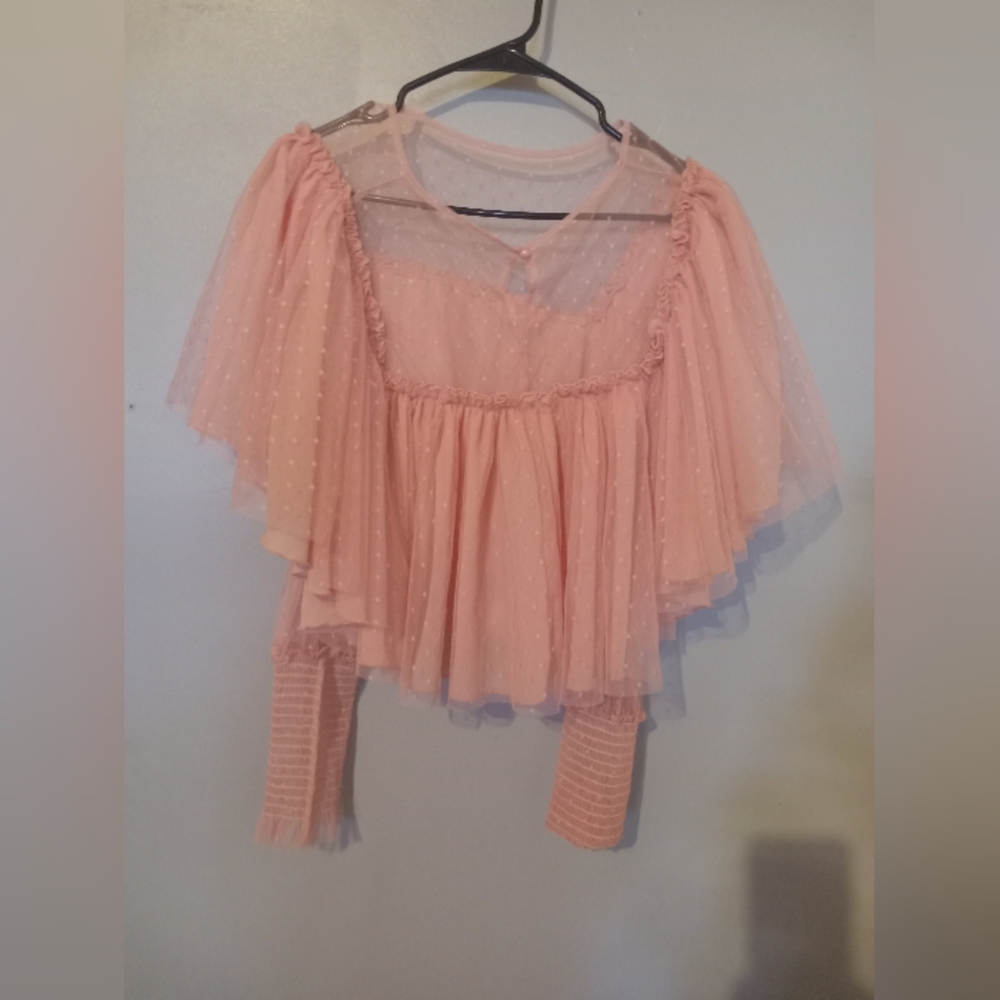 Agaric edge,bubble  sleeve short style